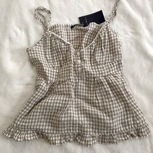 Brandy melville tiffany tank top gingham NWT